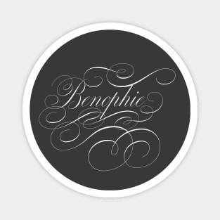 Benophie of Bridgerton, Sophie and Benedict in calligraphy Magnet